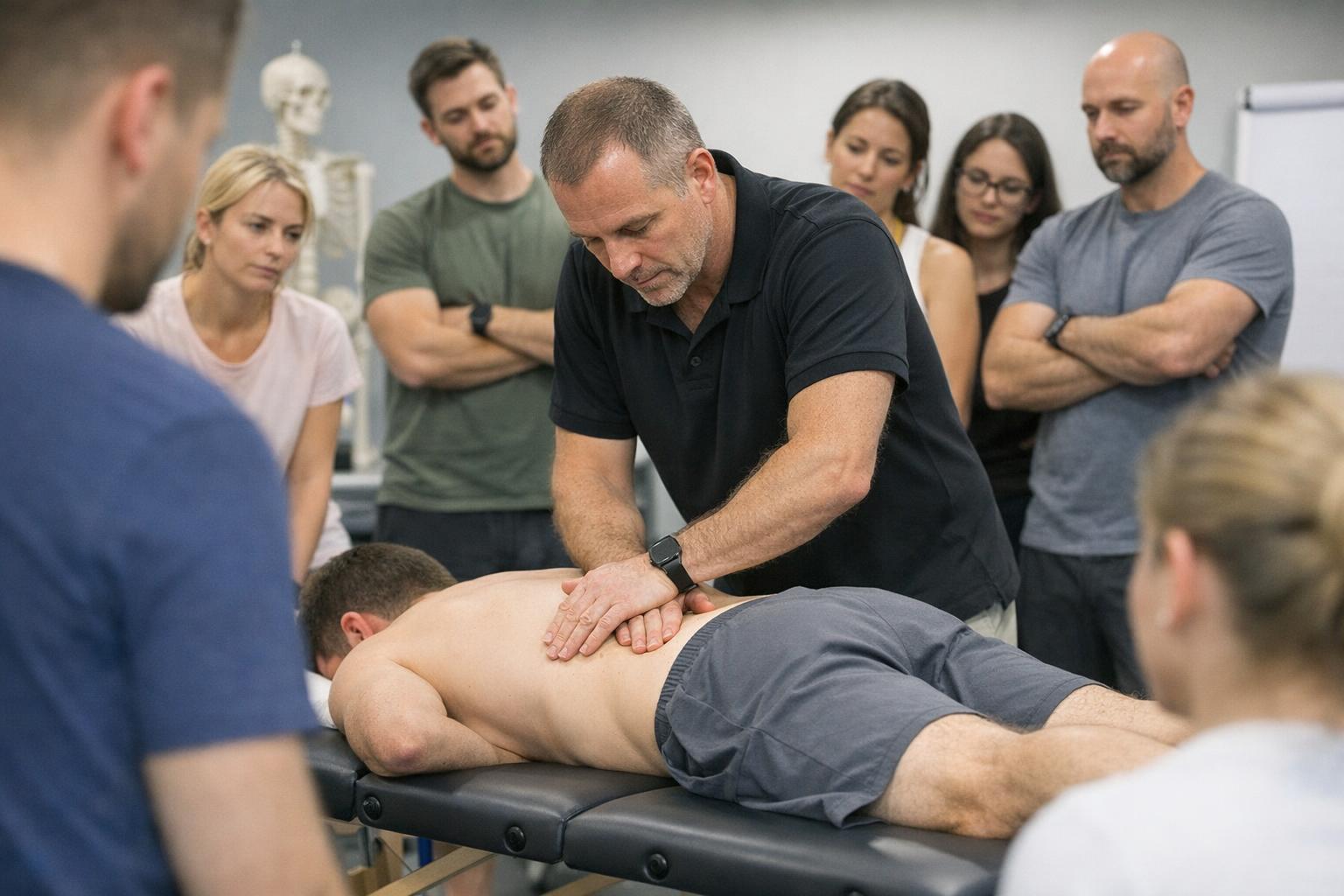 Zdjęcie: praktyczna demonstracja techniki manualnej na kursie